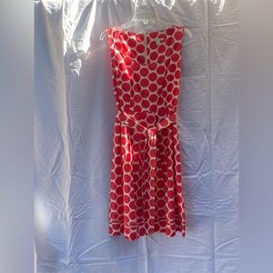 Pink/orange polka dot dress
